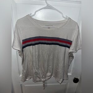 AE Colorblock Tie Front T-Shirt